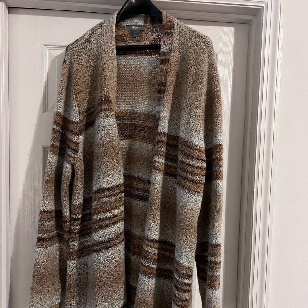 Natural Reflections Tan and Cream Knit Sweater